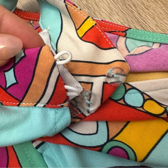 NWT Donna Morgan Maisie Pleated Maxi Sundress Aqua Citrus size 8 - Picture 9 of 15